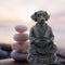 Bellaa 29608 Meditating Dog Statue Cute Zen Buddha Yoga Pose Monk Namaste Mindfulness Tranquility Peacefulness Indoor Living Room Decor Outdoor Fa...