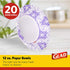 Glad Round Disposable Paper Bowls, Purple Victorian Design - Heavy Duty, Soak Proof, Cut-Resistant, Microwavable Bowl for All Foods & Daily Use, 1...