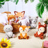 Aoriher 6 Pcs Mini Woodland Animals Plush Toys Bulk 4 Inch Cute Plush Bear Rabbit Squirrel Raccoon Stuffed Keychain for Baby Shower Birthday Party...