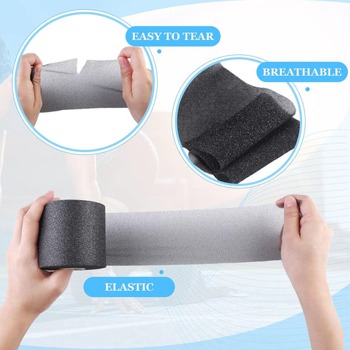 30 Yards Pre-wrap Athletic Tape Foam Underwrap Tape Sports Foam Underwrap Bandage Athletic Foam Tape for Wrists Elbows Knees Ankles Hair, 2.76 Inc...