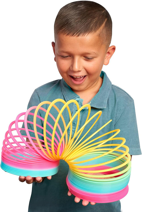 Just Play Slinky the Original Walking Spring Toy, Plastic Rainbow Giant Slinky, Kids Toys for Ages 5 Up...