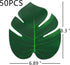 ATFL 8.3'' Artificial Medium Palm Leaves,50 PCS Fake Tropical Monstera Faux Palm Leaves for Safari Jungle Hawaiian Luau Party Table Decoration Wed...
