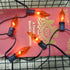 Fall Halloween Decorations Indoor Outdoor - Flickering Flame String Lights Orange Halloween Lights, 12.8Ft C7 Retro Twinkle Flame String Lights wi...