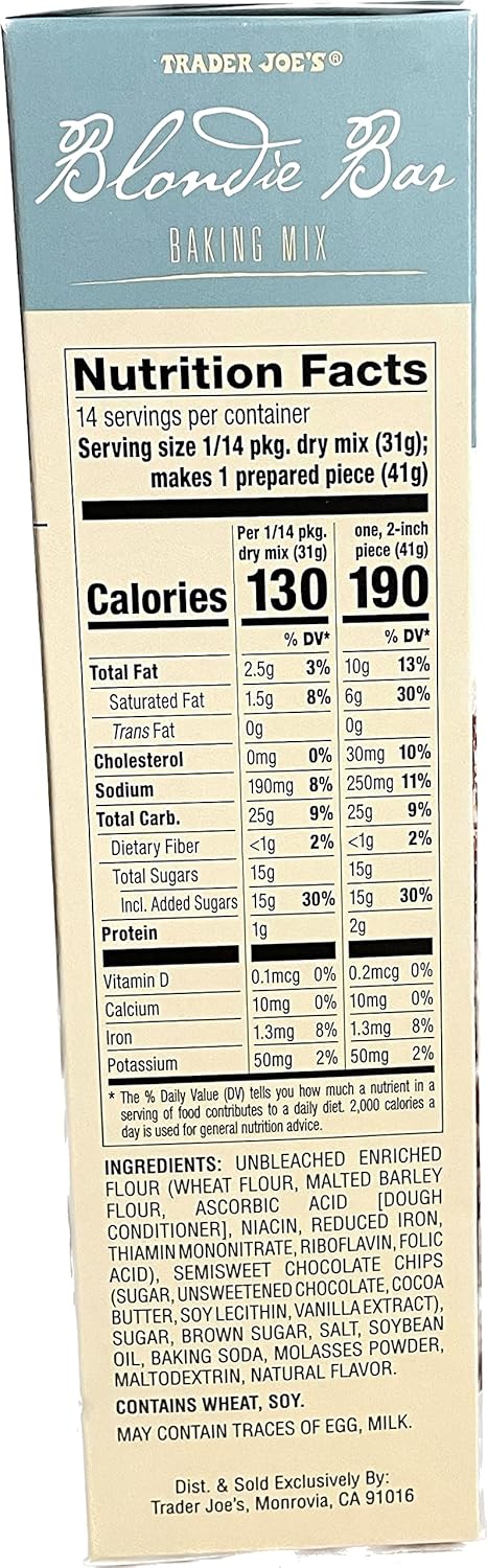 Trader Joe's Blondie Bar Baking Mix...