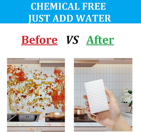 10 Pcs Magic Sponges Eraser|2X Density Extra Thick Magic Sponge Eraser|Melamine Sponges for Cleaning Kitchens,Bathrooms,Walls,Vehicles,Footwear,Fl...