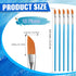 Breling 10 Pcs Paint Angled Brush 1/4 Inch Dagger Brush with Long Handle Dagger Stripes for Acrylic Watercolor Oil Rock Painting Artist Halloween ...