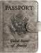 Passport Holder Cover Wallet RFID Blocking Leather Card Case Travel Accessories for Women Men (Grey)...
