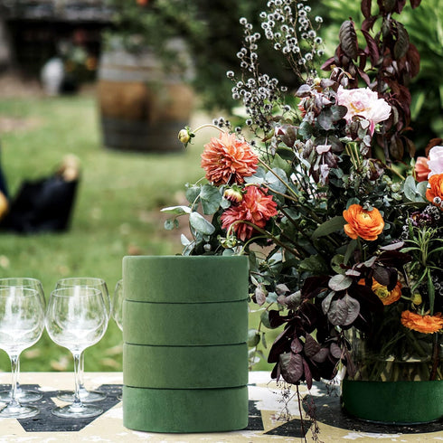 Max Shape 6 Packs Round Floral Foam Blocks?6.5'' Large Dry Floral Foam for Artificial Flowers,Flower Foam Blocks for Wedding Aisle Flowers Party D...
