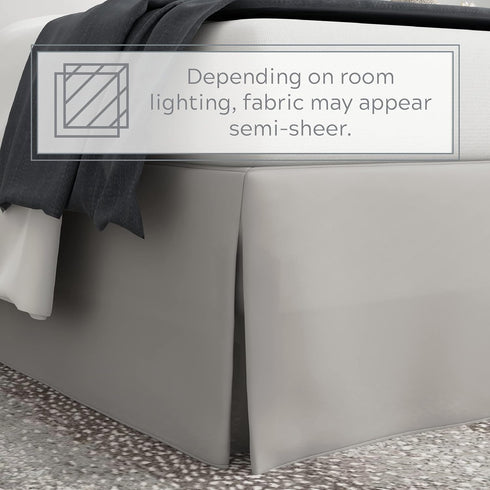 Bed Maker’s Never Lift Your Mattress Bed Skirt, Designed for Box Spring Beds, Split Corners, 14 Inch Drop Length, Full, Silver...