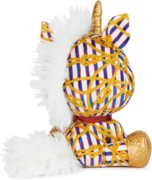 P.Lushes Designer Fashion Pets Natalie Von Corn Premium Unicorn Stuffed Animal, Gold and Blue, 6”...