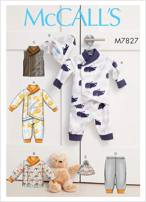 McCall Pattern Company Baby's Bunting, Jacket, Vest, Pants, and Beanie Sewing Patterns, Sizes S-XL...