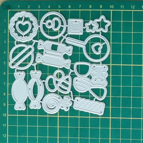 Cutting Dies Christmas Tag Set Metal Stencils Scrapbooking Tool DIY Carbon Steel Embossing Template for Paper Card Making (Candy-10x9.7cm)...