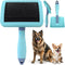 American Kennel Club AKC Firm Deshedding Slicker Dog Brush with Coated Tips for Gentle Detangling, Effectively Removes Loose Hair and Reduces Shed...