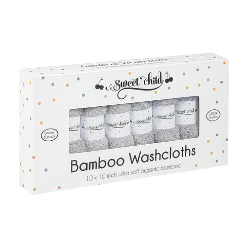 Sweet Child 8-Pack Baby Washcloths -Super Soft Rayon Washcloth, Baby Wash Cloths for Newborn,Infants and Kids, Bath Baby Towels, Body and Face Tow...