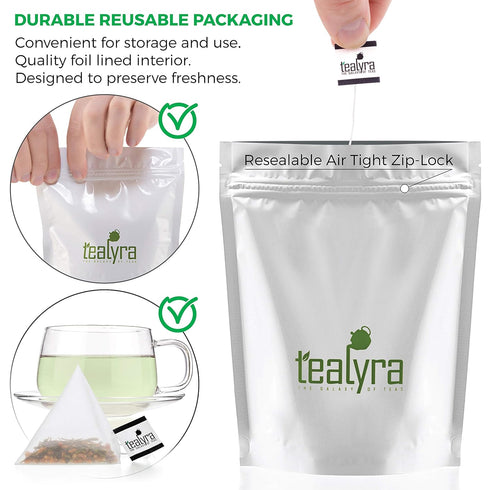 Tealyra - Imperial Gyokuro Genmaicha - 25 Bags - Japanese Loose Leaf Tea - Gen Mai Cha Green Tea, Brown Roasted Rice - 25 Sachets...