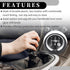 5 Speed Manual Gear Shift Knob - Car Gearbox Stick Shifter Lever Knob - for Toyota Yaris 2005-2010 Plastic Faux Leather Black Silver Tone - 1 Pc...