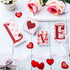 Jetec Valentine's Day Love Wooden Block Signs Freestanding Love Tabletop Decorations Wood Heart Table Decor for Valentines Wedding Home Party Shel...