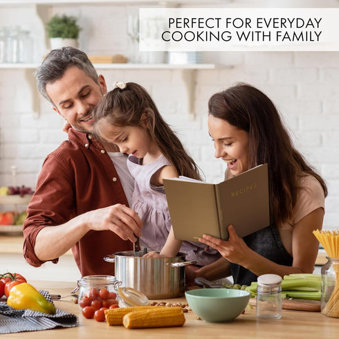 ZICOTO Aesthetic Blank Recipe Book with Waterproof Cover - The Perfect Recipe Notebook To Write In Your Own Recipes - Simplified Blank Cookbook to...