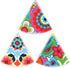French Bull 8" Melamine Dinnerware Colorful Dessert Pie Cake Pizza Slice Plate - Raj...