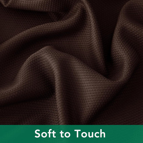 Biscaynebay Textured Fabric Tablecloths Round 60", Brown Water Resistant Table Cloth Small Circle Folding Table Covers for Dining, Kitchen, Weddin...