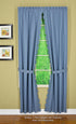 Today's Curtain, Orleans Scallop Curtain, Blue 72" Panel Pair and Tieback,4-Piece-Set, 60" W x 72" L, Blue...