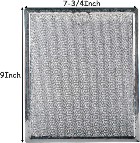 Podoy WB6X486 Microwave Grease Filters Replacement Parts Compatible with GE Hotpoint 9’’ by 7.75’’ Range Oven Hood Aluminum Filter (Pack of 2)