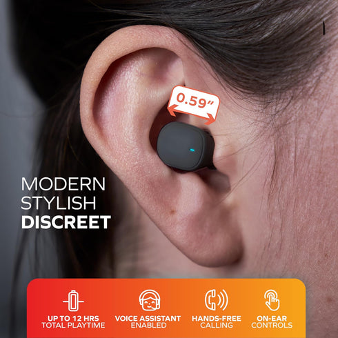 Coby Mini True Wireless Earbuds | Compact Lightweight in-Ear Headphones w/Case | World's Smallest Wireless Ear Buds w/Built-in Mic | Wireless Head...