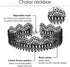 Mudder Choker Necklace Black Choker Lace Choker Gothic Necklace for Women Girls, Black, 6 Pieces...