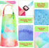 3 Pieces Tie Dye Art Apron For Kids Adjustable Painting Apron Kids Cooking Aprons cute Artist Tie Dye Apron With Pocket For Child Home Kindergarte...