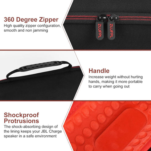 EVA Hard Case for JBL Charge 5 / Charge 4 Bluetooth Portable Speaker?Fit for JBL Charge 4 / Charge 5 Premium Travel Protective Carrying Storage Ba...