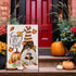 Happy Fall Y'all Coffee Gnome Pumpkin Large House Flag Double Sided, Autumn Maple Leaf Leopard Striped Decorative Garden Yard Outdoor Decor, Thank...