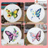 Embroidery Kit for Beginners,Cross Stitch Kits Set,Floral Butterfly Pattern Needlepoint Kits,4 Sets Hand Embroidery Kit for Craft Lover Hand Stitc...