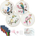 Phylisn 4 Sets Embroidery Kit for Beginners Adults,Needlepoint Starter DIY Kits with Patterns,Hoop,Color Threads,Tools,Easy Learn to Embroider wit...