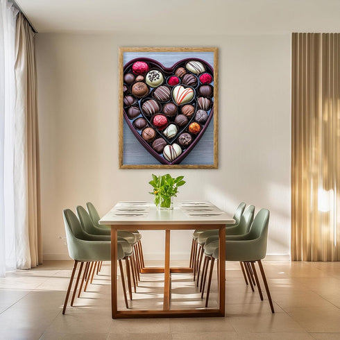 Posterizer 1 pcs-cute Valentine's Day poster-heart shaped chocolate box -2-Romantic Art-Holiday Poster -Gift for Couples boyfriend girlfriend Husb...