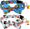 KUDES 2 Pack Print Dog Collars with Bow Tie, Adjustable Dog Collar with Bells and Charm Safety Buckle Cute Pet Collars for Small/Medium/Large Dogs...