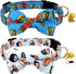 KUDES 2 Pack Print Dog Collars with Bow Tie, Adjustable Dog Collar with Bells and Charm Safety Buckle Cute Pet Collars for Small/Medium/Large Dogs...