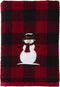 SKL Home Christmas/Gift Woodland Winter Snowman Bath Towel, Red...