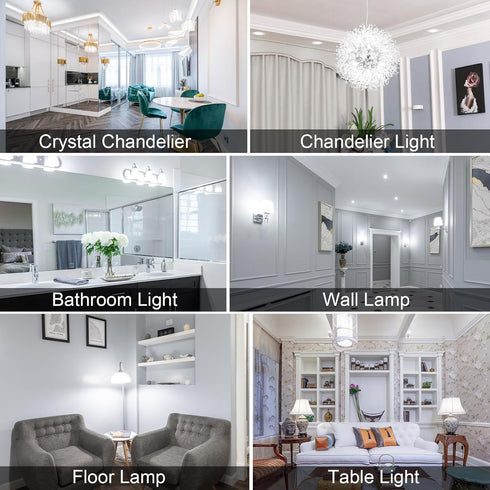 G9 LED Bulb 6W,60W Halogen Equivalent,5000K Daylight White,High Brightness 600LM, AC120V T4 G9 Bulbs with Long Lifespan for Chandeliers Home Light...