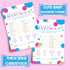 Baby Shower Animal Matching Games - 25 Pack - Fun Guessing Gender Neutral Party Game Cards - Boy or Girl Favors, Pink and Blue, 4x6...