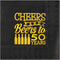 Crisky Cheers to 50 Years 50th Birthday Napkins Black and Gold 50th Brithday Decorations Birthday Party Supplies Beverages Napkins 50 PCS, 3-Ply...