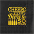 Crisky Cheers to 50 Years 50th Birthday Napkins Black and Gold 50th Brithday Decorations Birthday Party Supplies Beverages Napkins 50 PCS, 3-Ply...