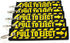 PULL TO EJECT Key Chain - Black/Yellow - 5 PCS...