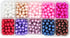 Mandala Crafts 6mm Multicolor Pearl Beads for Bracelet Making Beads - Glass Beads with Holes Fake Pearls for Crafts Vase Filler - 500 Faux Round P...