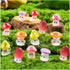 24pcs Mini Mushrooms Cute Resin Tiny Mushrooms Statue Fake Miniature Mushroom Figurines for Fairy Garden Terrarium Accessories Decor Micro Landsca...
