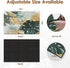 Tropical Leaves Gold Coffee Mat for Countertops, Green Palm Dish Drying Mat 2 Pcs for Kitchen Coffee Bar Accessories Fit Under Coffee Maker Espres...