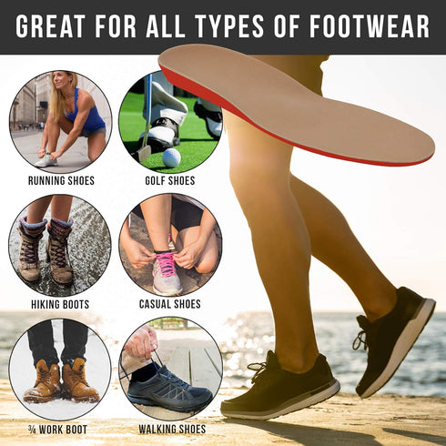 FootMatters Plastazote Orthotic Comfort Insoles - US Women 9-11.5 / Men 8-10.5...