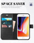 TUCCH Wallet Case for iPhone 8 Plus/iPhone 7 Plus, PU Leather Flip Cover with Card Slot Stand Holder, Magnetic Closure Shockproof TPU Interior Cas...