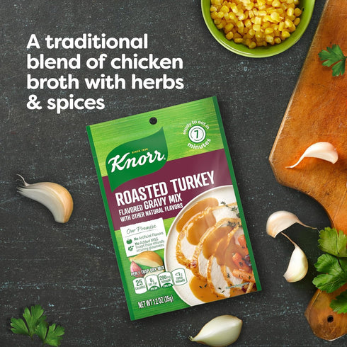 Knorr Turkey Gravy Mix Roasted Turkey For Delicious Easy Meals and Side Dishes Sauce and Gravy With No Artificial Flavors, No Added MSG 1.2 oz...