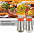 Evelyne Salt Pepper Seasoning Glass Shaker with Stainless Steel Cover 2 pcs Pack Set (Orange)...