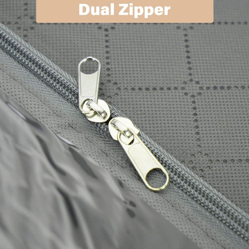 LotFancy Foldable Under Bed Storage Bags, Closet Organizers and storage bins, Clothes Blankets Organizer, with Clear Window and Reinforced Handles...